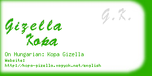 gizella kopa business card